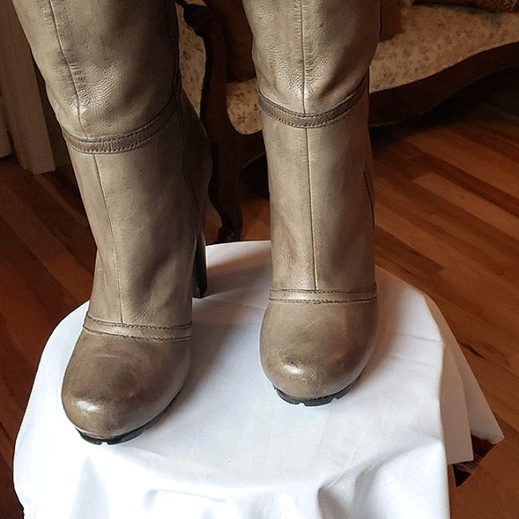 Luca Stefani Luxury Leather Pull-on Boots Color Coffee Only Tried On Store New - Picture 5 of 8